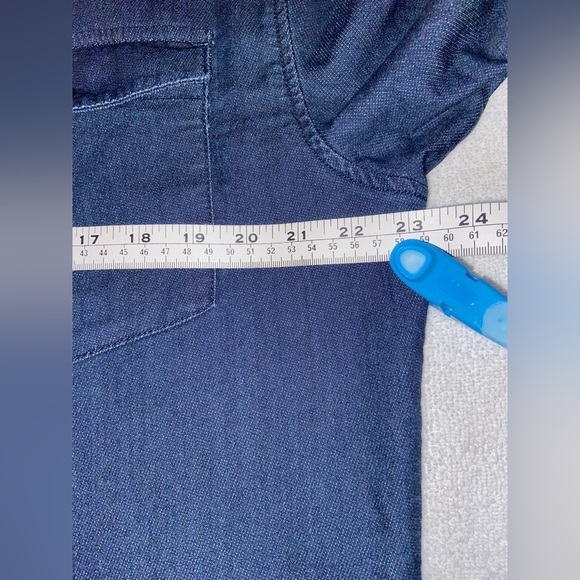 2/30$ Men’s ONLY & SONS dark blue cotton blend stretchy long sleeves shirt Sz XL - Picture 10 of 16